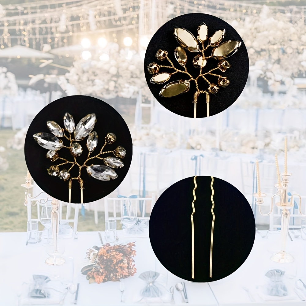 6pcs Bride Wedding Hair Additions, Elegant Headwear
